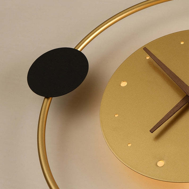 Modern Wall Lamp with Clock and LED Light