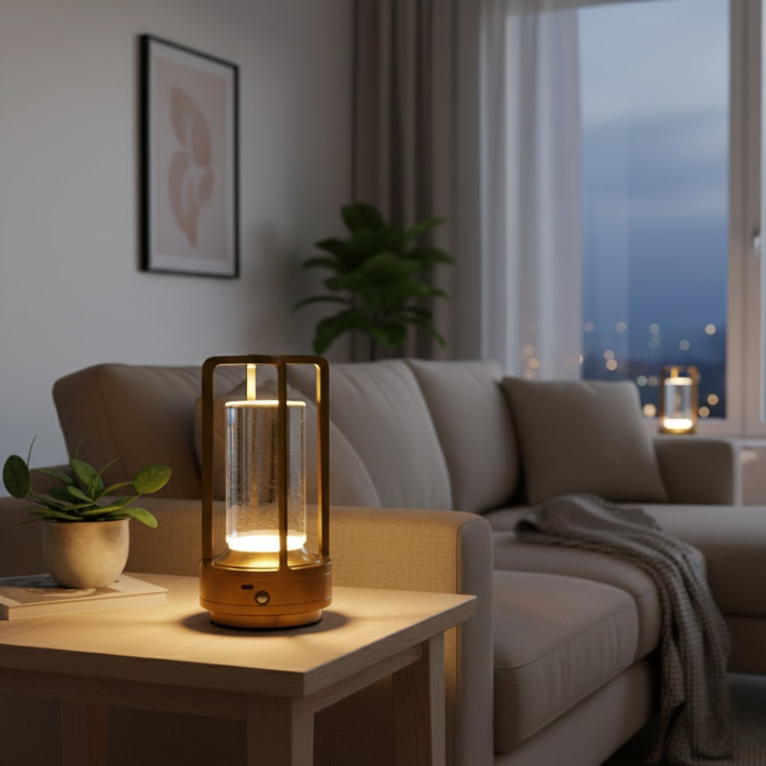 Adjustable LED Table Lamp with Touch Control and Rechargeable Battery