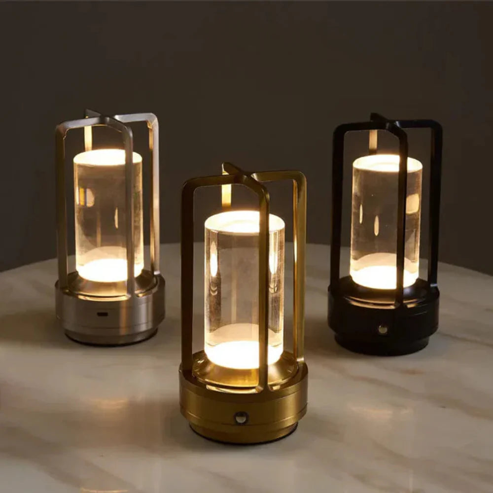 Adjustable LED Table Lamp with Touch Control and Rechargeable Battery