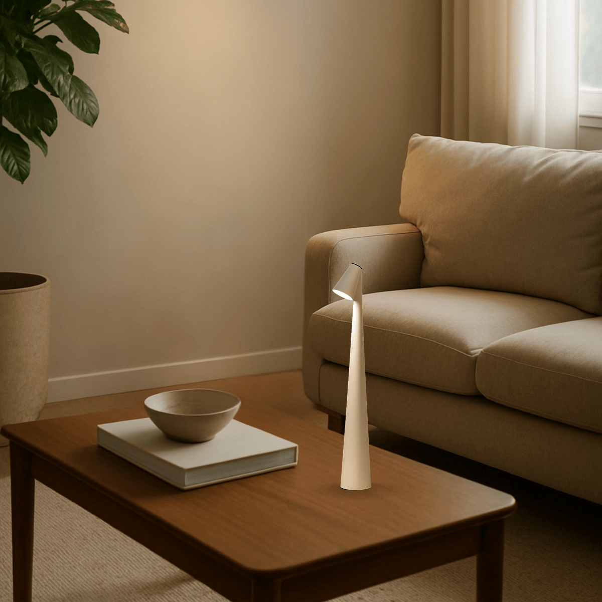 Wireless Dimmable Table Lamp with Slim Modern Design