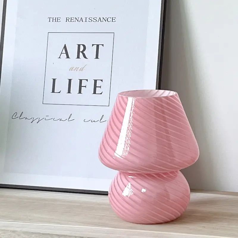 Vintage Murano Glass Mushroom Lamp