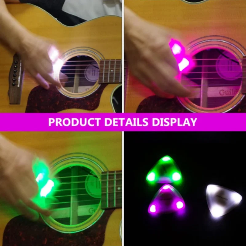 Light-Up Guitar Pick for Enhanced Performance and Timing