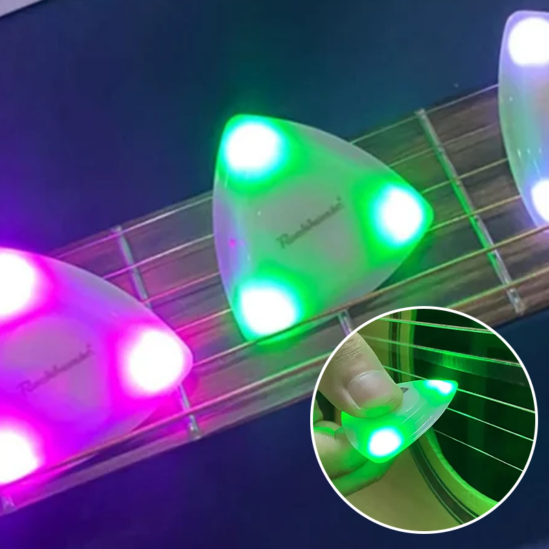Light-Up Guitar Pick for Enhanced Performance and Timing