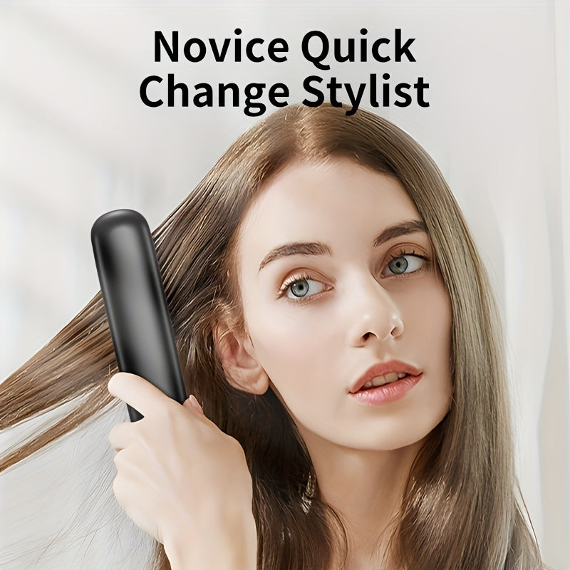 USB Rechargeable Anti-Scald Hair Comb for Smooth Styling