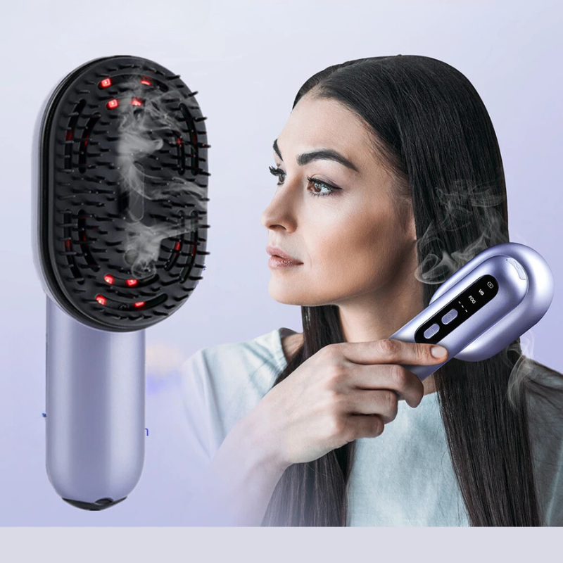 Red Light Massage Comb with Oil Spray for Scalp and Hair Growth