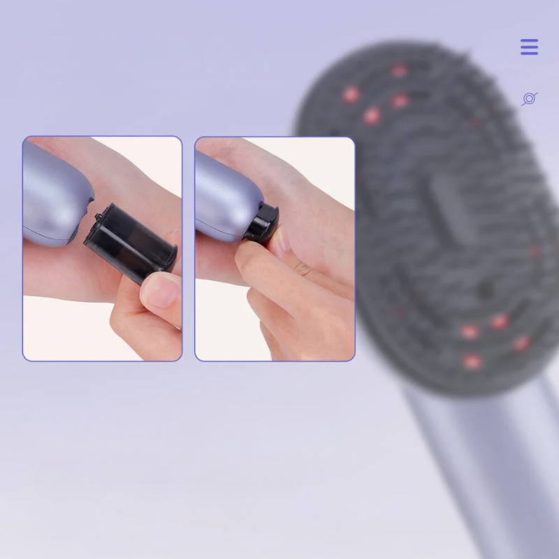 Red Light Massage Comb with Oil Spray for Scalp and Hair Growth