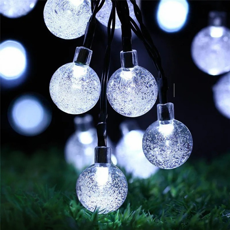 Solar-Powered Garden Ball Lights with 8 Color Modes
