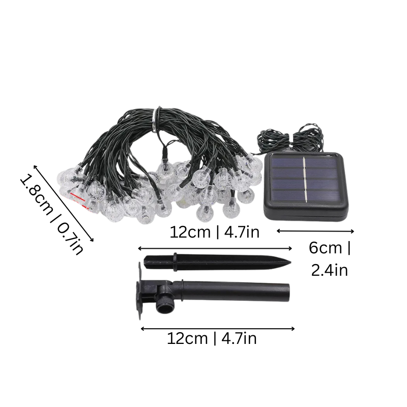 Solar-Powered Garden Ball Lights with 8 Color Modes