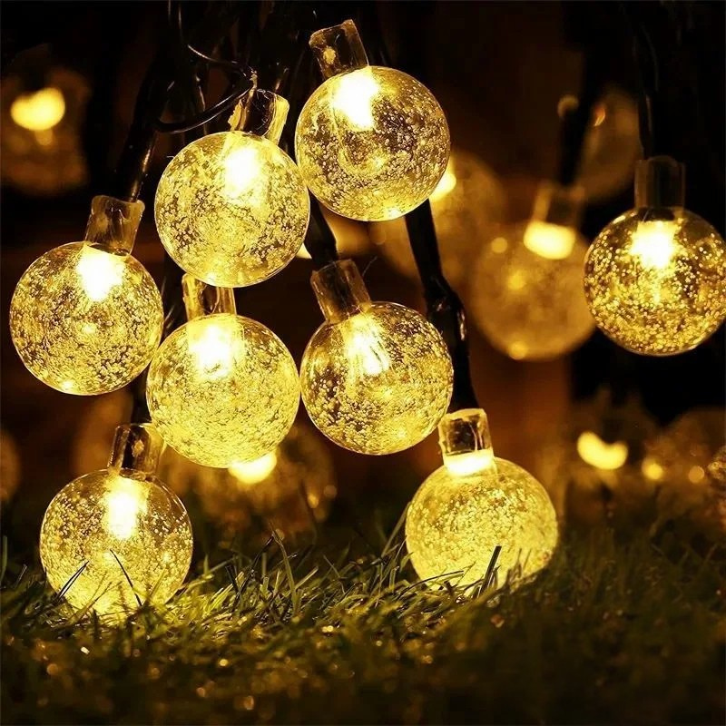 Solar-Powered Garden Ball Lights with 8 Color Modes