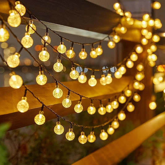 Solar-Powered Garden Ball Lights with 8 Color Modes