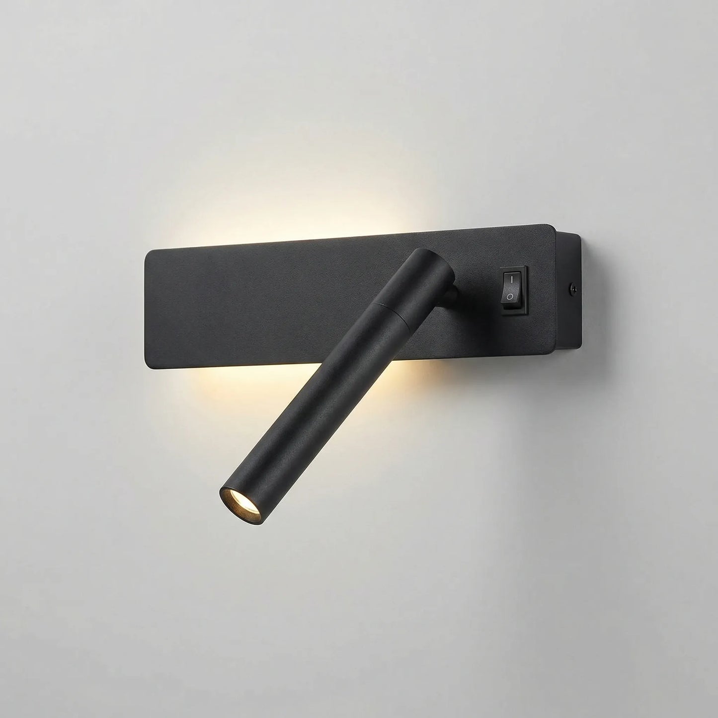 Wall-Mounted Adjustable Reading Lamp with Background Light