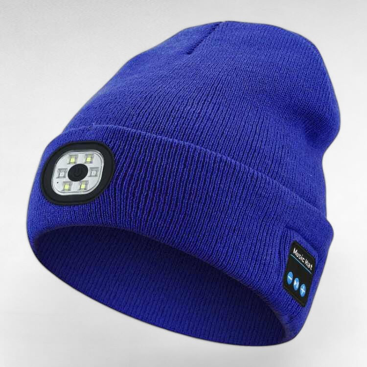 LED Bluetooth Beanie with Removable Speakers and Light