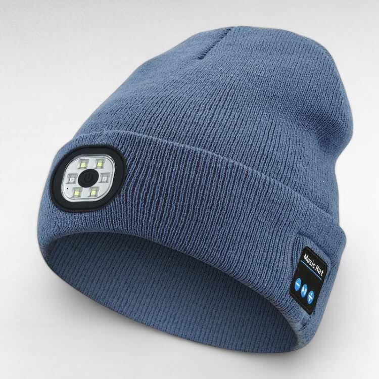 LED Bluetooth Beanie with Removable Speakers and Light
