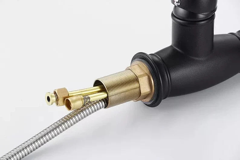 Retractable Kitchen Faucet with Dual Function Spray