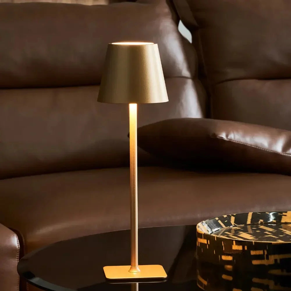 Tall Rechargeable Dimmable Table Lamp for Indoor and Outdoor Use