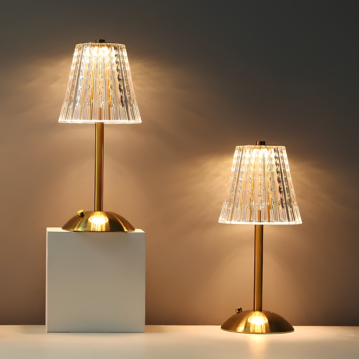 Rechargeable Crystal Table Lamp with Touch Control