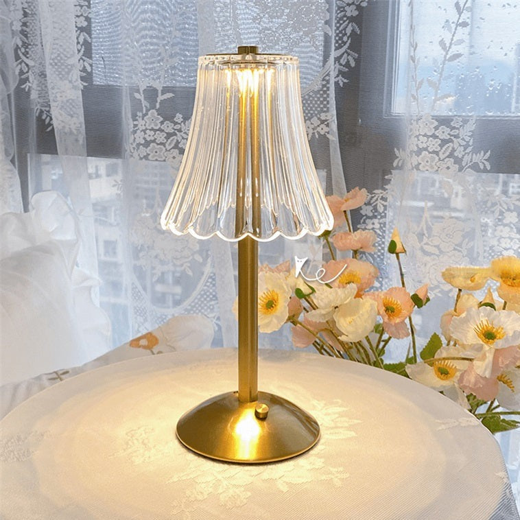 Rechargeable Crystal Table Lamp with Touch Control