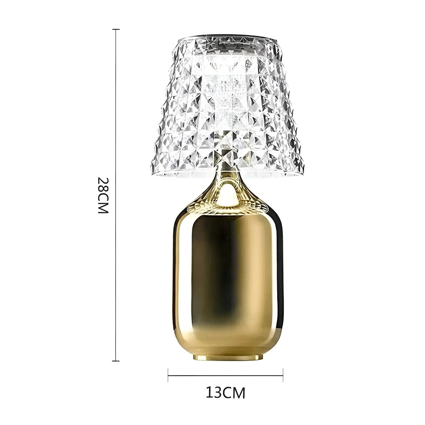Wireless Gold LED Table Lamp - Modern Rechargeable Design