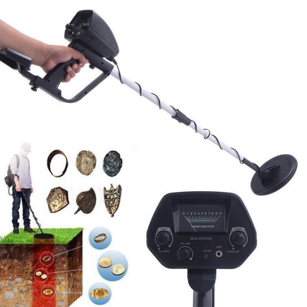 Metal Detector with Adjustable Shaft and Waterproof Coil for Treasure Hunting