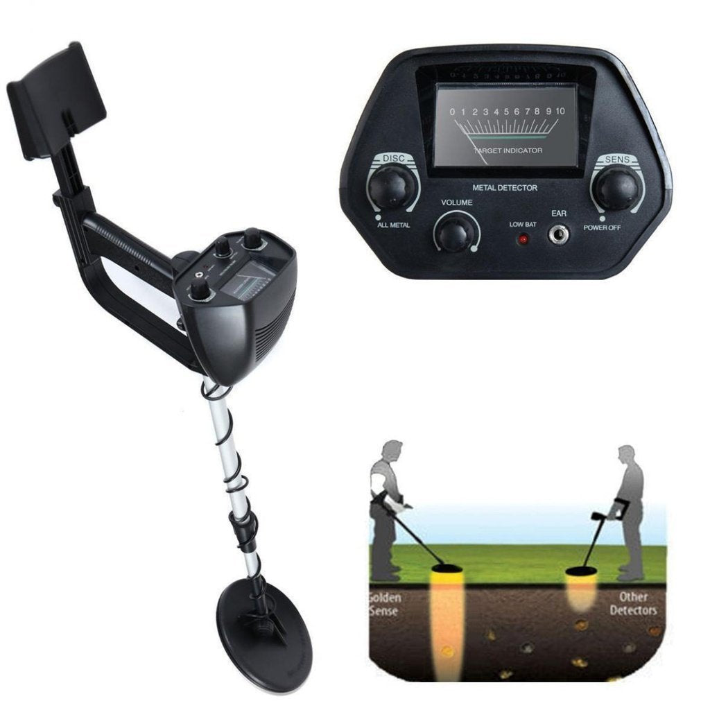 Metal Detector with Adjustable Shaft and Waterproof Coil for Treasure Hunting