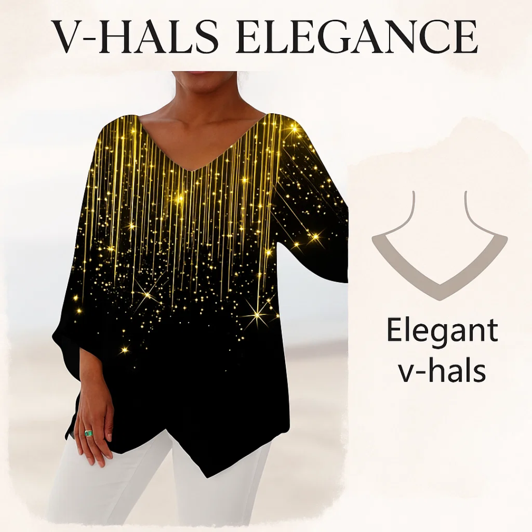 Elegant Vintage V-Neck Top for Women