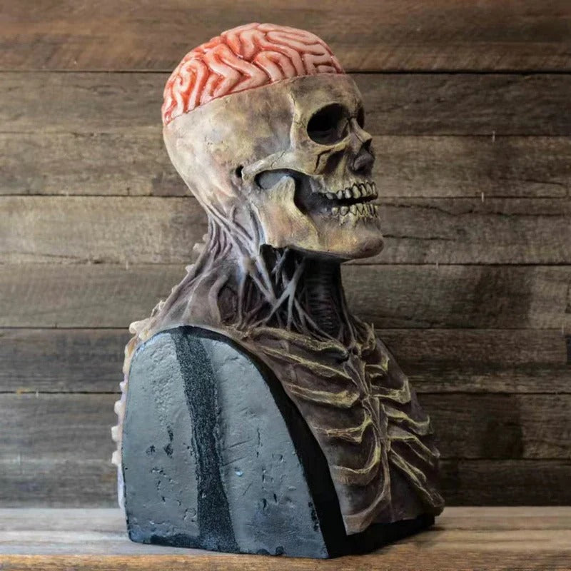 Realistic Skeleton Halloween Mask with Hat