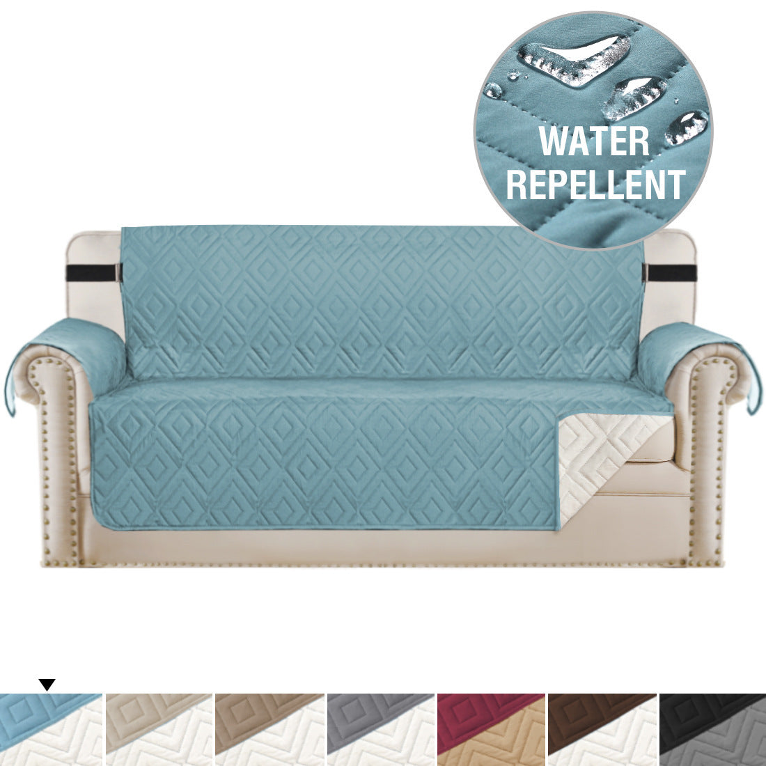 Water-Repellent Quilted Sofa Cover Pet Protector Non-Slip Throw