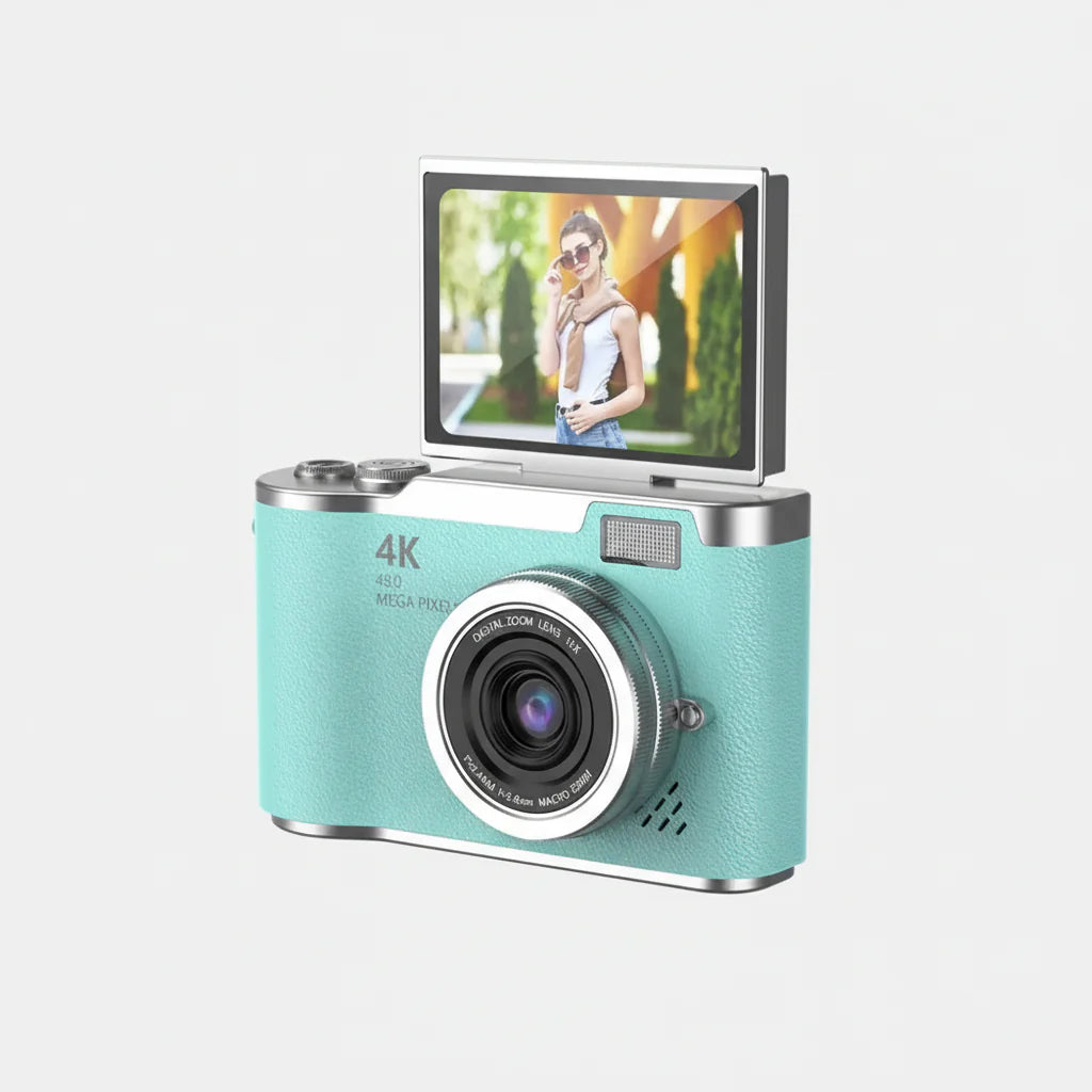 4K 48MP Digital Camera with 180° Flip Screen and 8X Zoom
