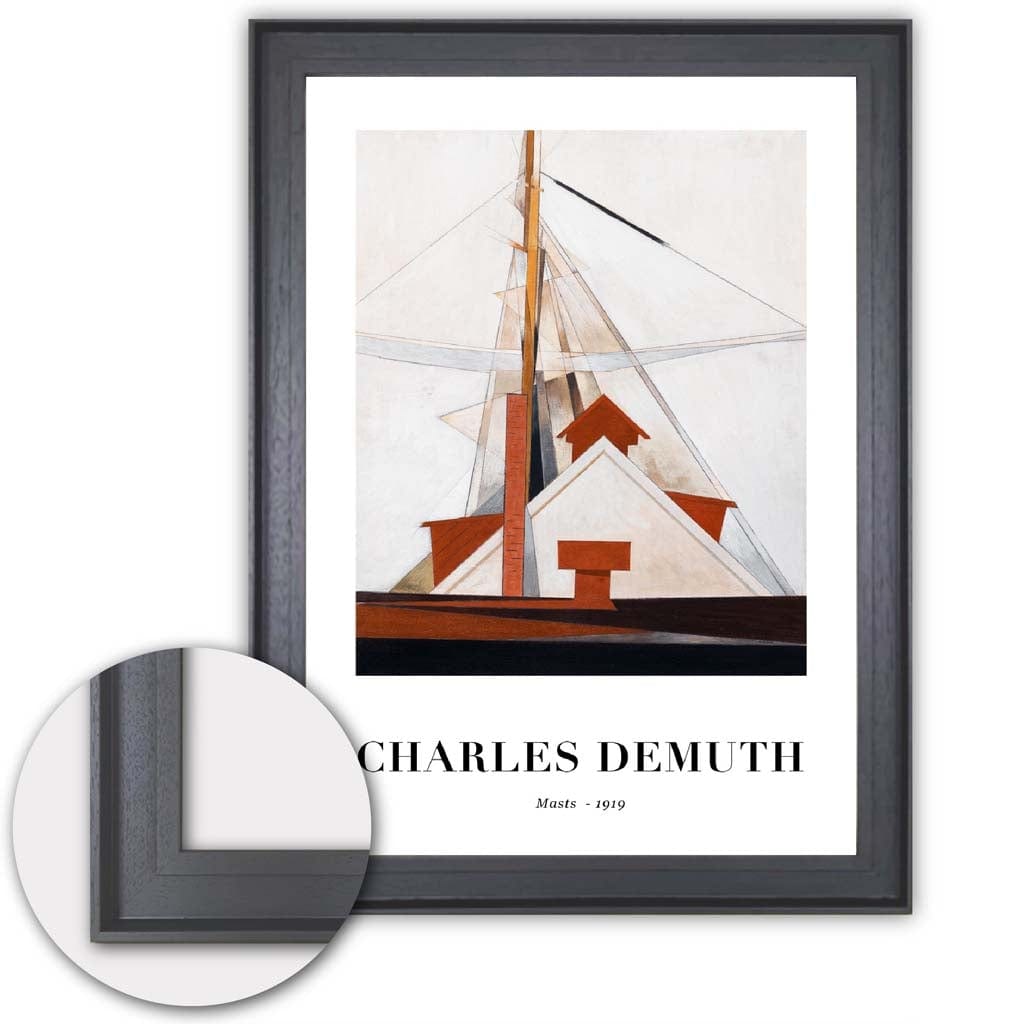 Digitally Optimized Art Print of Charles Demuth's Masts 1919