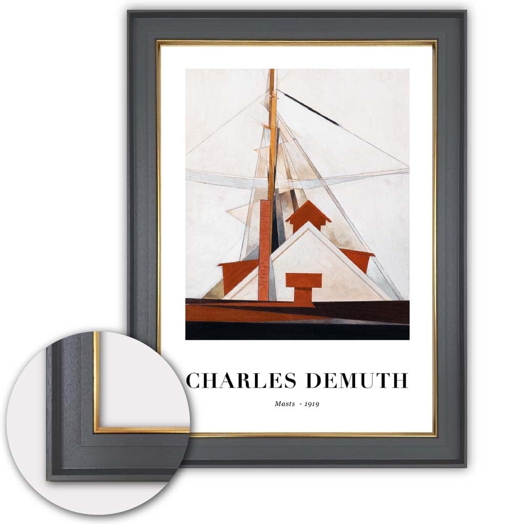 Digitally Optimized Art Print of Charles Demuth's Masts 1919