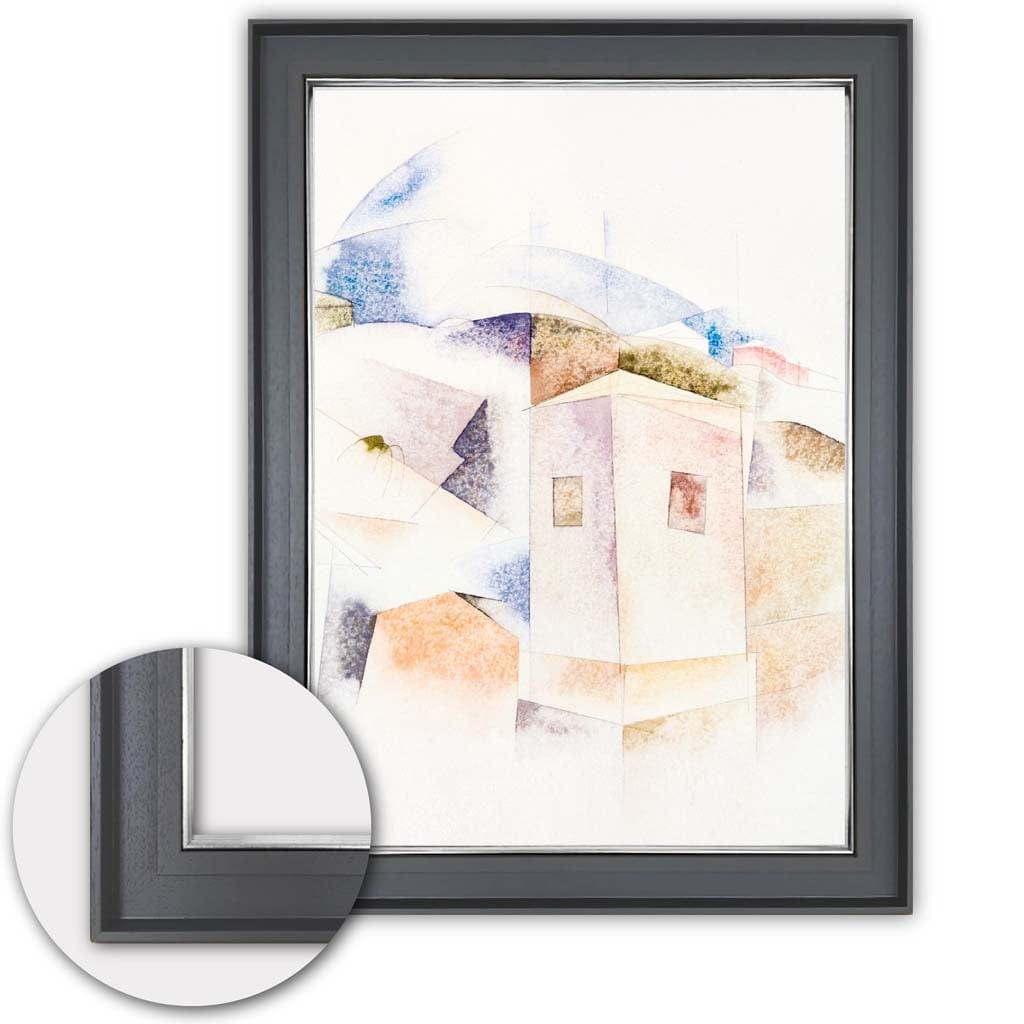 Digitally Edited Art Print - Bermuda Houses Through Trees