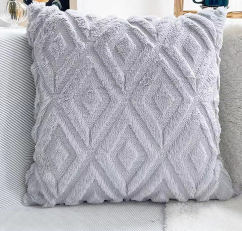 3D Diamond Pattern Cotton Linen Cushion Cover