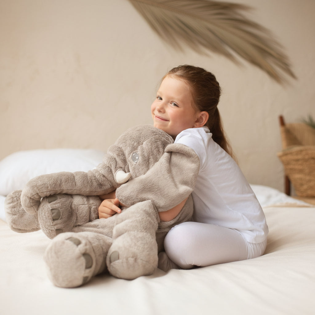 Plush Elephant Cuddle Pillow for Kids and Babies