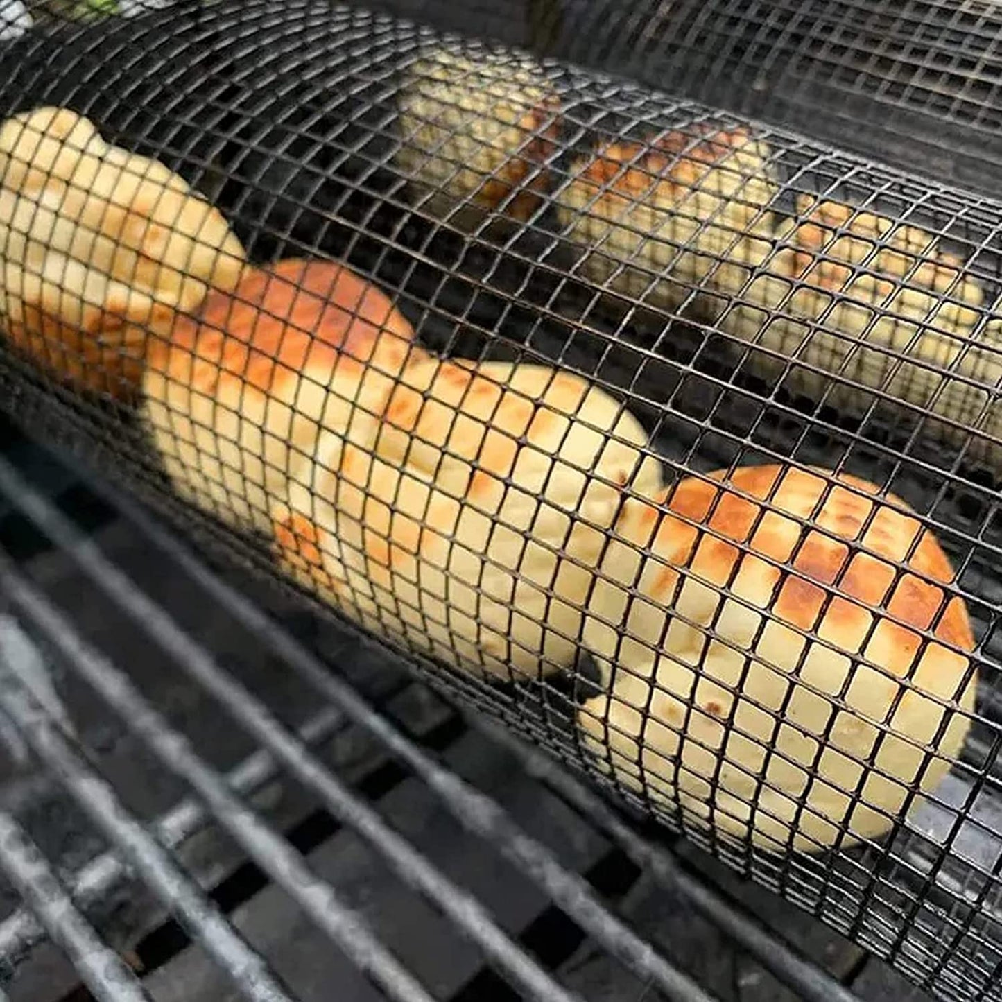 Multifunctional Stainless Steel Rotating Grill Basket