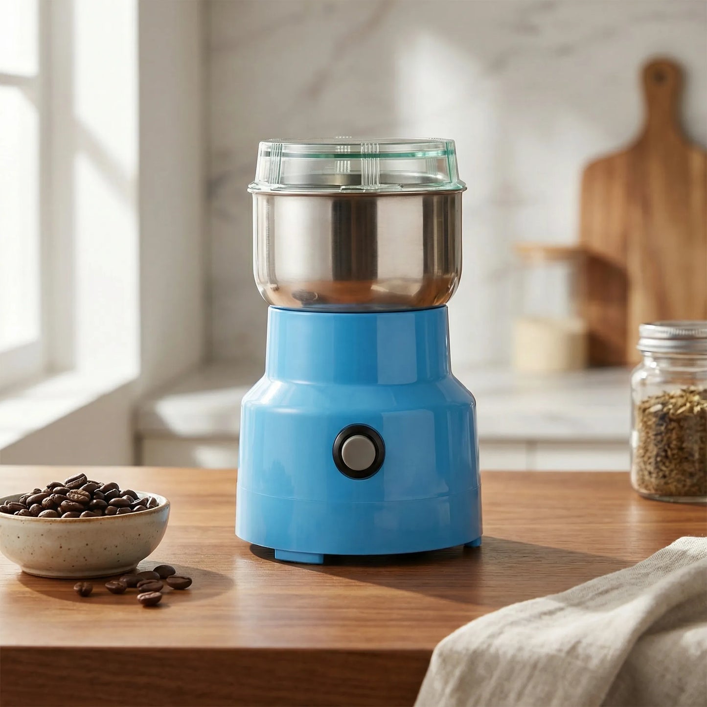 Compact Electric Kitchen Grinder for Spices and Coffee