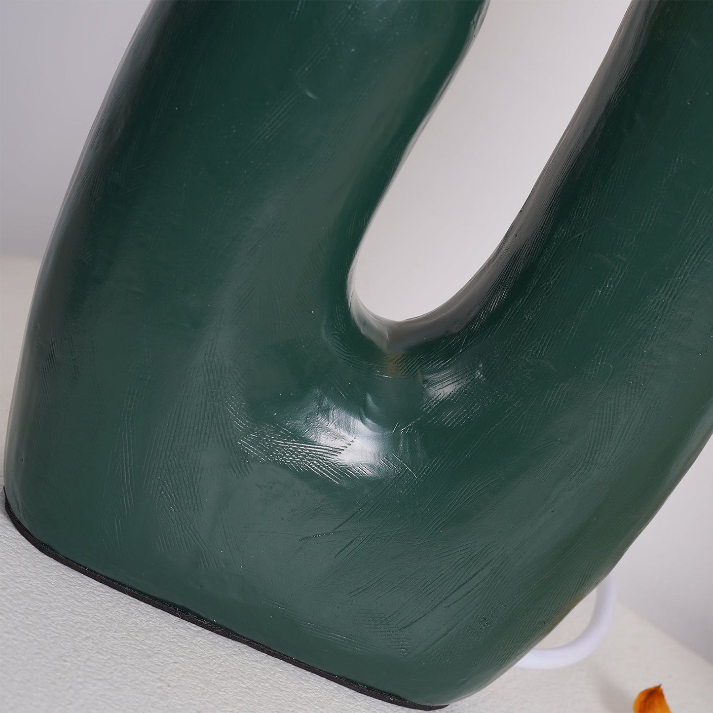 Contemporary Resin and Glass Table Lamp with Natural Accent