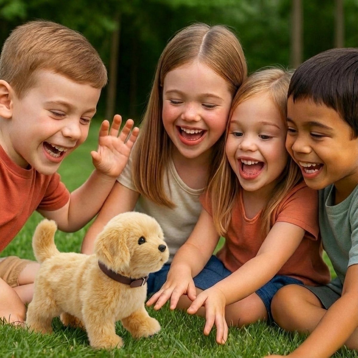 Interactive Plush Robot Dog for Kids - Cuddly Learning Toy