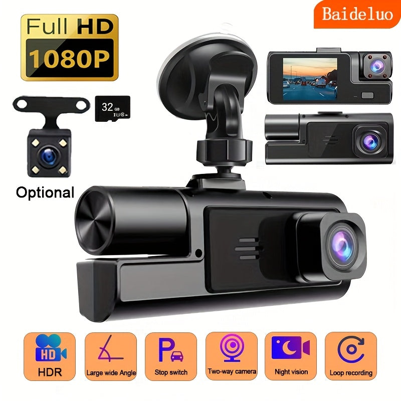 1080P LED Dashcam with Rechargeable Battery and Car Plug Power