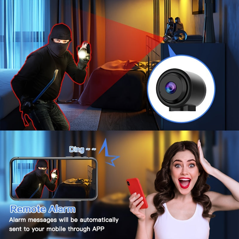 Compact WiFi Surveillance Camera with Two-Way Audio