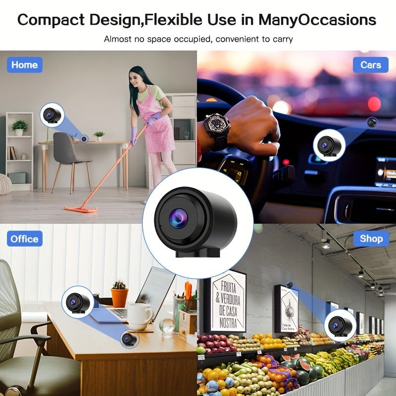 Compact WiFi Surveillance Camera with Two-Way Audio