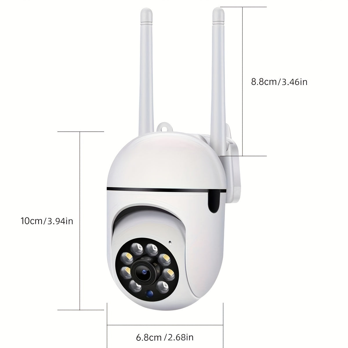 1080p Indoor Outdoor Security Camera with Night Vision and 2-Way Audio