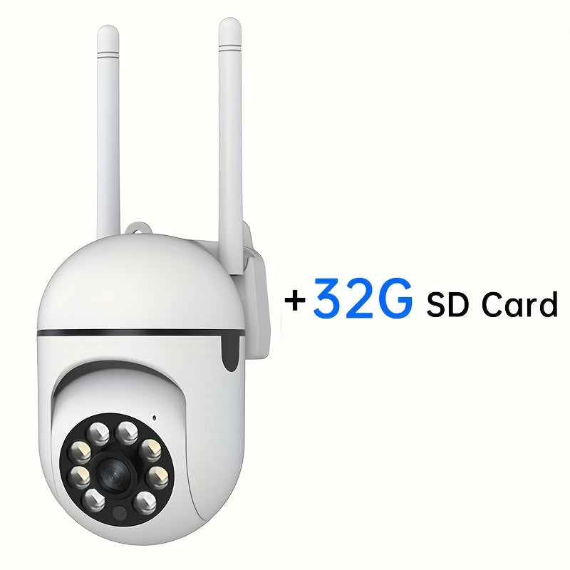 1080p Indoor Outdoor Security Camera with Night Vision and 2-Way Audio