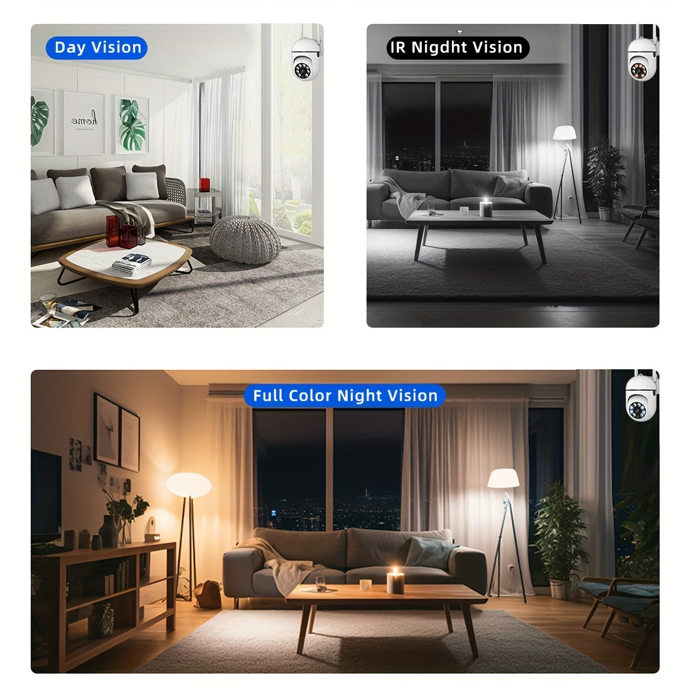 1080p Indoor Outdoor Security Camera with Night Vision and 2-Way Audio
