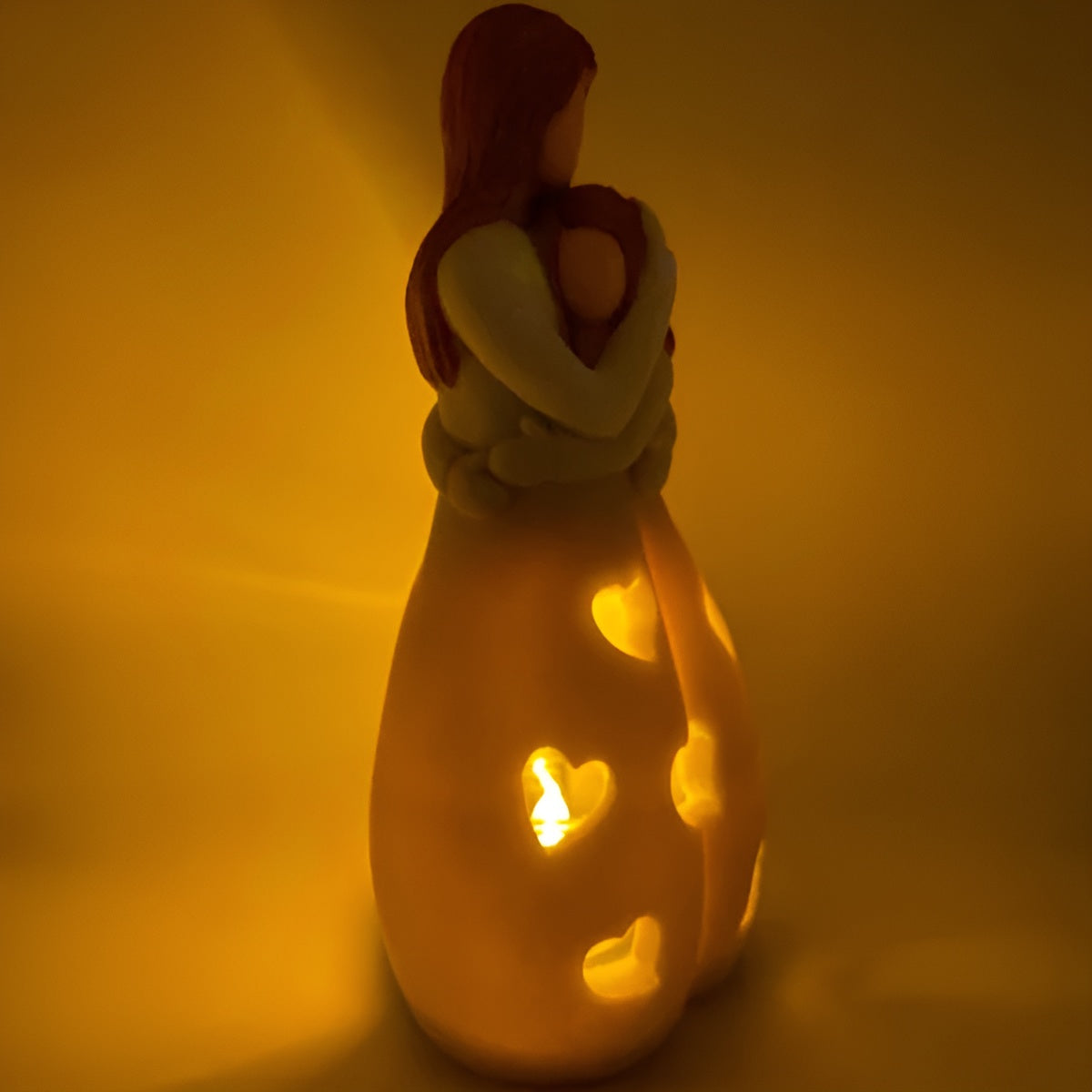 Mother Daughter Candle Holder - Embrace Glow Decorative Accent