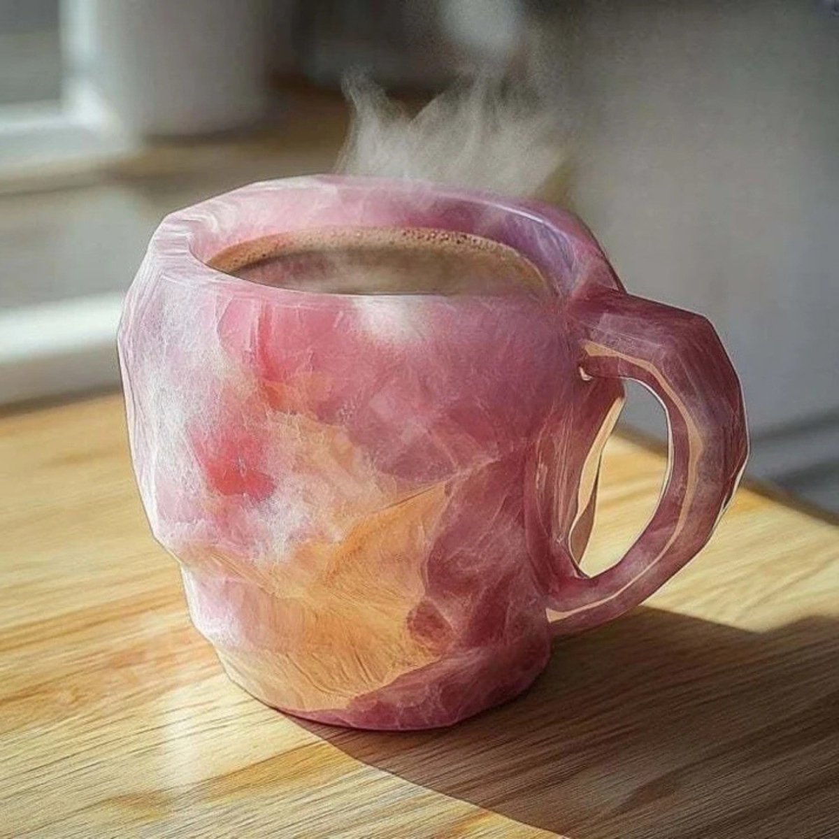 Handcrafted Gemstone-Inspired Crystal Coffee Mug