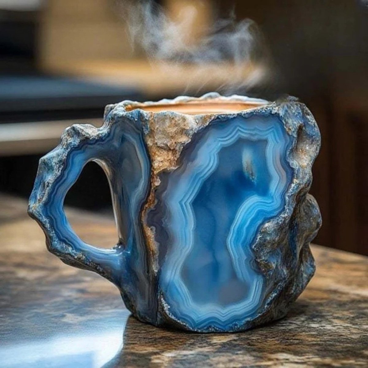 Handcrafted Gemstone-Inspired Crystal Coffee Mug
