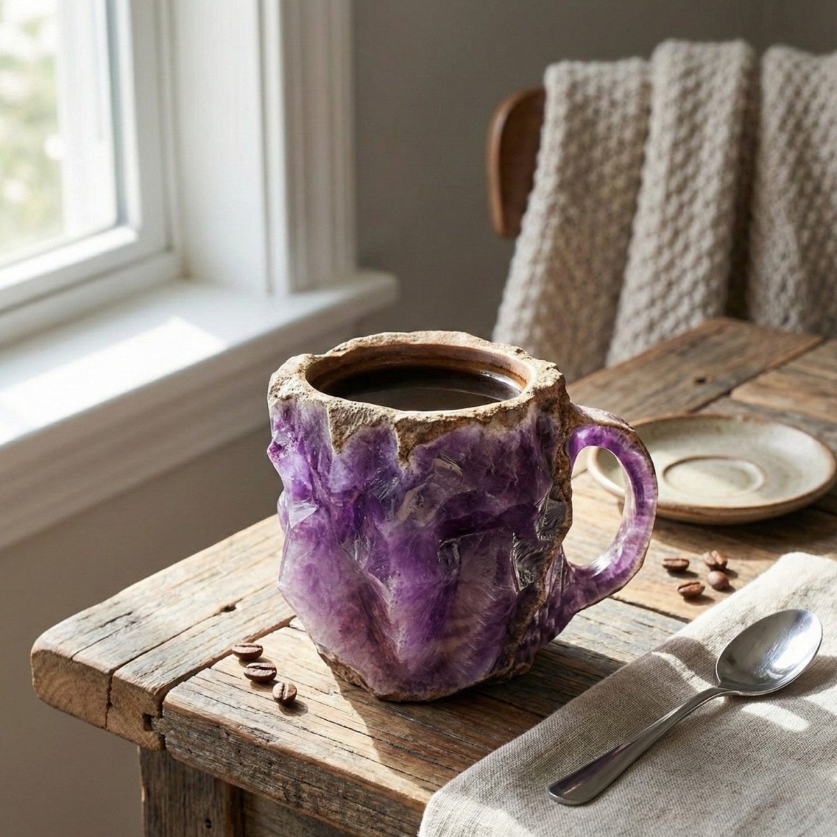 Handcrafted Gemstone-Inspired Crystal Coffee Mug