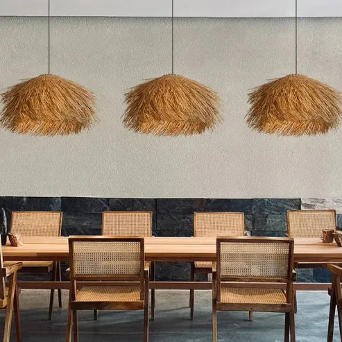 Handmade Rattan Pendant Lamp for Boho and Scandinavian Interiors