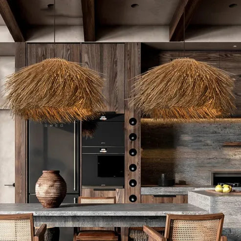 Handmade Rattan Pendant Lamp for Boho and Scandinavian Interiors