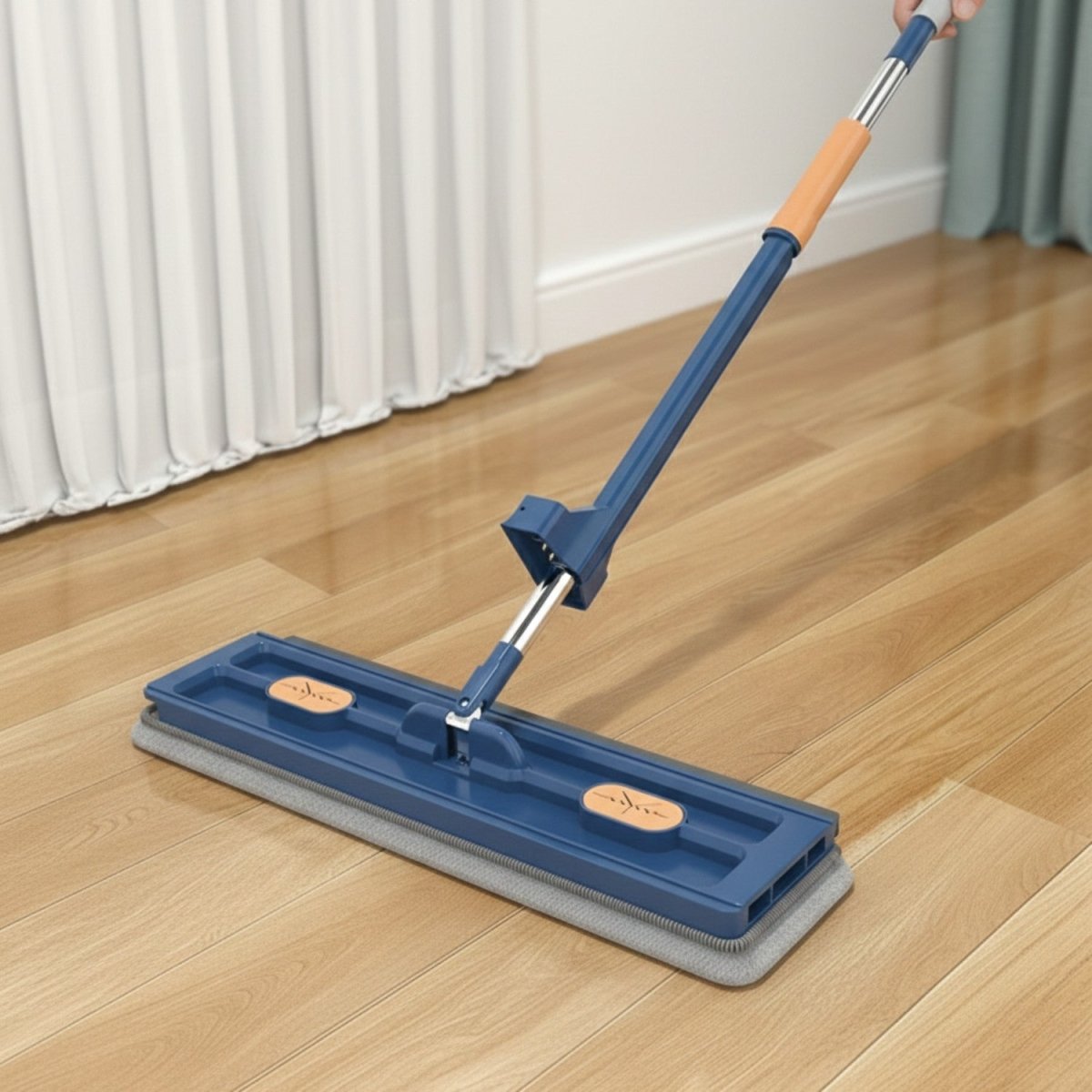 Hands-Free 360° Swivel Smart Mop with Microfiber Pads